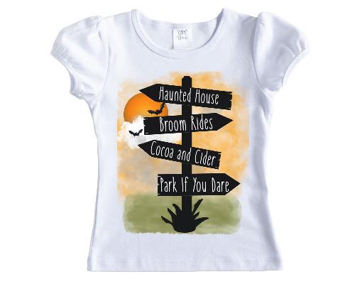 Halloween Direction Sign Shirt - Sew Lucky Embroidery