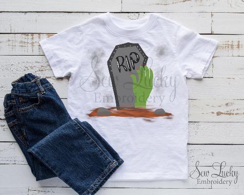 Halloween Grave Personalized Shirt - Sew Lucky Embroidery