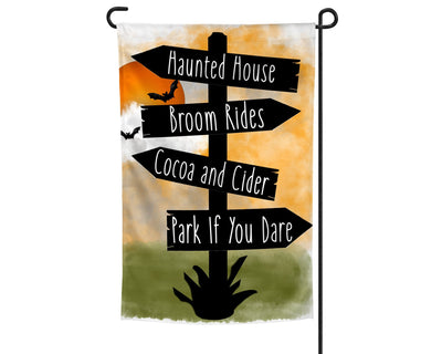 Halloween Sign Garden Flag