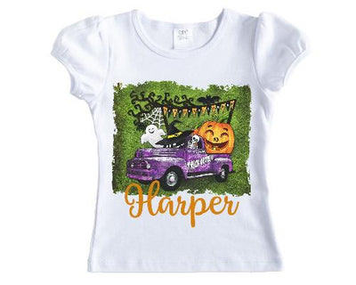 Halloween Trick or Treat Truck Personalized Shirt