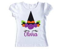 Halloween Unicorn Face Girls Personalized Shirt - Sew Lucky Embroidery