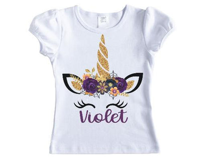 Halloween Unicorn Girls Personalized Shirt