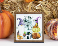 Halloween Gnomes Tier Tray Sign - Sew Lucky Embroidery