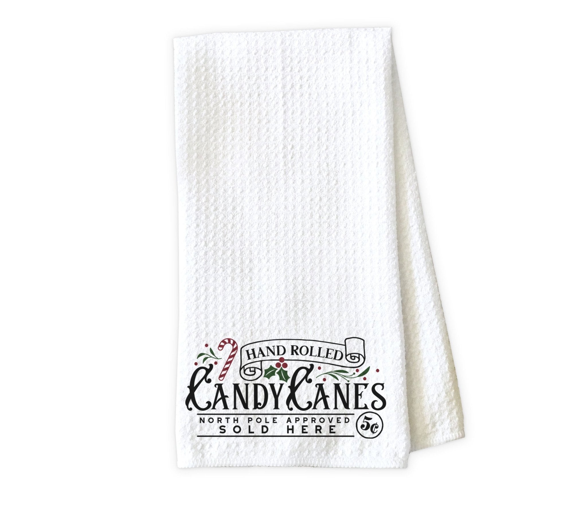 Waffle Weave Hand Towel, Black