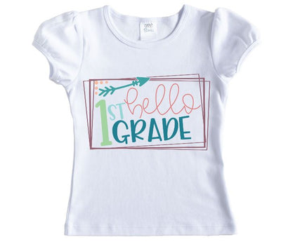 Hello School Frame Arrow Back to School Shirt