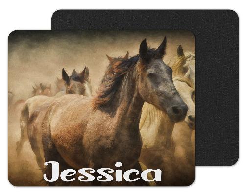 Herd of Horses Custom Personalized Mouse Pad - Sew Lucky Embroidery