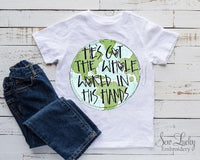 He's Got the Whole World in His Hands Shirt - Sew Lucky Embroidery