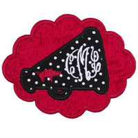 Hog Football Megaphone Monogram Patch - Sew Lucky Embroidery