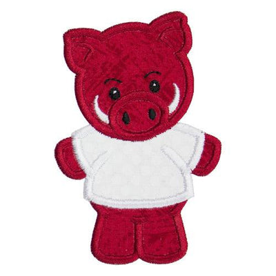 Hog Football Sew or Iron on Embroidered Patch