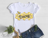 Honey Bee Girls Personalized Shirt - Sew Lucky Embroidery