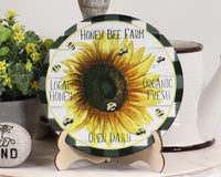 Honey Bee Farm Tier Tray Sign and Stand - Sew Lucky Embroidery