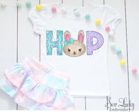 Hop Girl Easter Bunny Shirt - Sew Lucky Embroidery