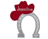 Horseshoe personalized Patch - Sew Lucky Embroidery