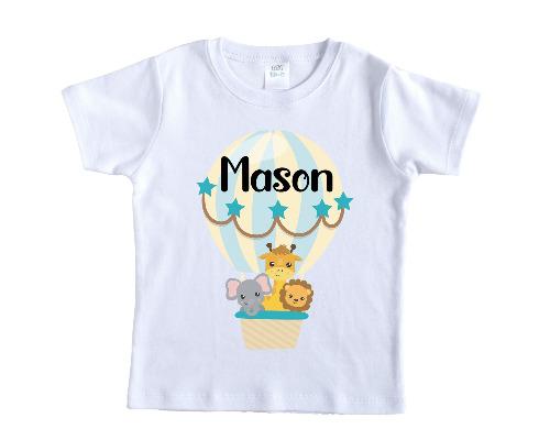 Hot Air Balloon Personalized Shirt - Sew Lucky Embroidery