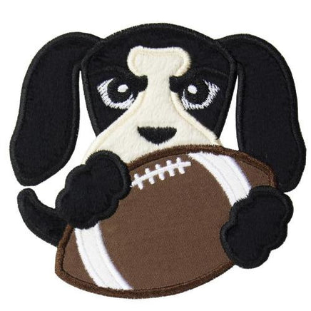Hound Dog Football Patch - Sew Lucky Embroidery