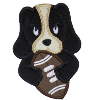 Hound Dog Football Sew or Iron on Embroidered Patch
