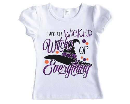 I am the Wicked Witch of Everything Girls Halloween Shirt - Sew Lucky Embroidery