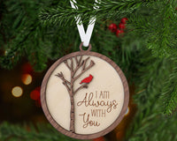 I Am Always With You Christmas Memorial Ornament - Sew Lucky Embroidery