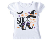 If the Shoe Fits Girls Halloween Shirt - Sew Lucky Embroidery
