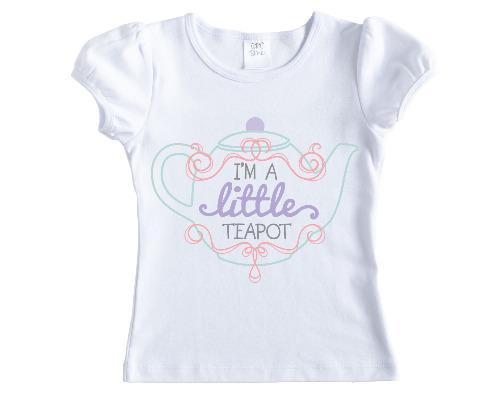 I'm a Little Teapot Nursery Rhyme Shirt - Sew Lucky Embroidery