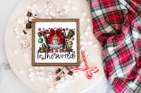 Joy to the World Snowman Christmas Tier Tray Sign - Sew Lucky Embroidery