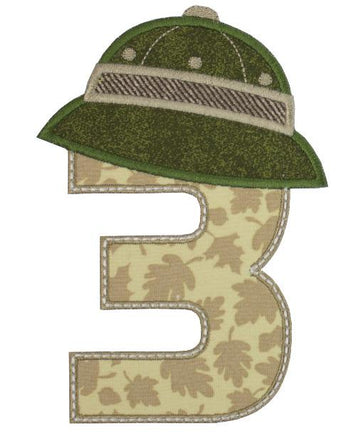 Jungle Safari Birthday Number Patch - Sew Lucky Embroidery