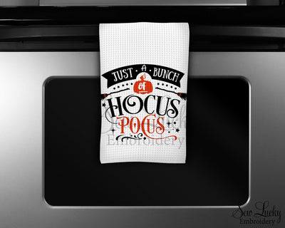 Just a Bunch of Hocus Pocus Waffle Weave Microfiber Kitchen Towel