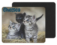 Kitten Trio Custom Personalized Mouse Pad - Sew Lucky Embroidery