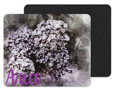 Lavender Flowers Custom Personalized Mouse Pad