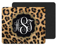 Leopard Custom Monogram Mouse Pad - Sew Lucky Embroidery