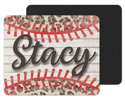 Leopard Baseball Custom Personalized Mouse Pad