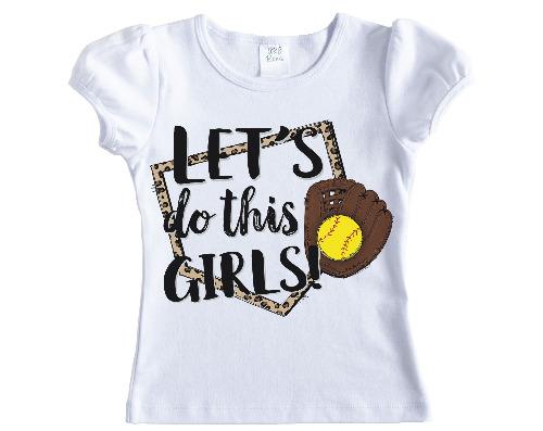 Lets do this Girls Softball Shirt - Sew Lucky Embroidery