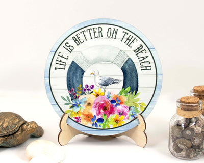 Life is Better on the Beach Tier Tray Sign and Stand