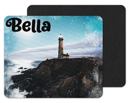 Lighthouse Watercolor Custom Personalized Mouse Pad - Sew Lucky Embroidery