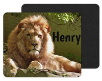 Lion Laying Custom Personalized Mouse Pad - Sew Lucky Embroidery