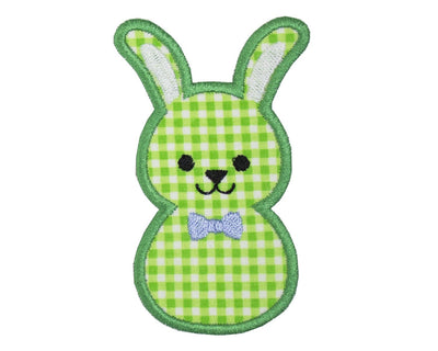Little Boy Green Easter Bunny Sew or Iron on Embroidered Patch