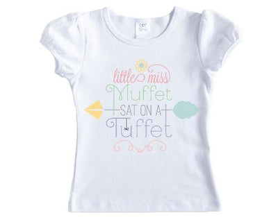 Little Miss Muffet Nursery Rhyme Girls Shirt