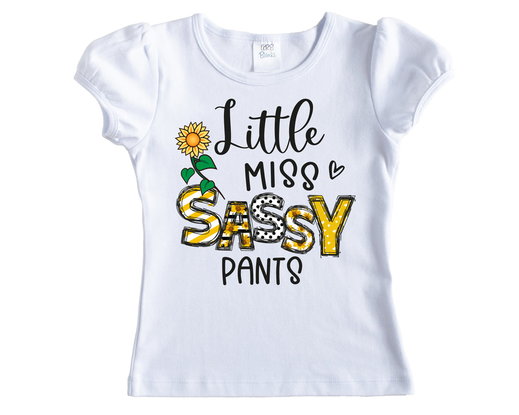 Little Miss Sassy Pants Shirt - Sew Lucky Embroidery