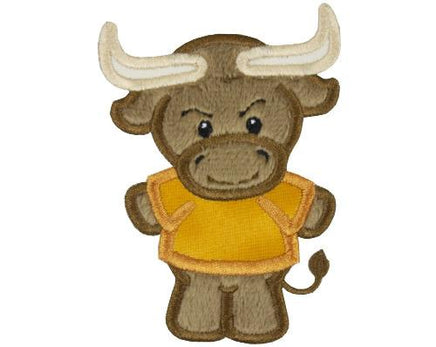 Longhorn Bull Football Patch - Sew Lucky Embroidery