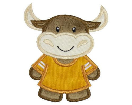 Longhorn Bull Football Patch - Sew Lucky Embroidery