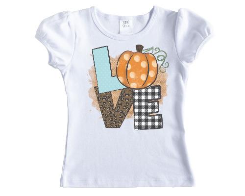 Love Fall Girls Shirt - Sew Lucky Embroidery