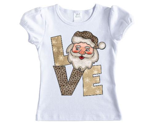 Love Santa Christmas Shirt - Sew Lucky Embroidery