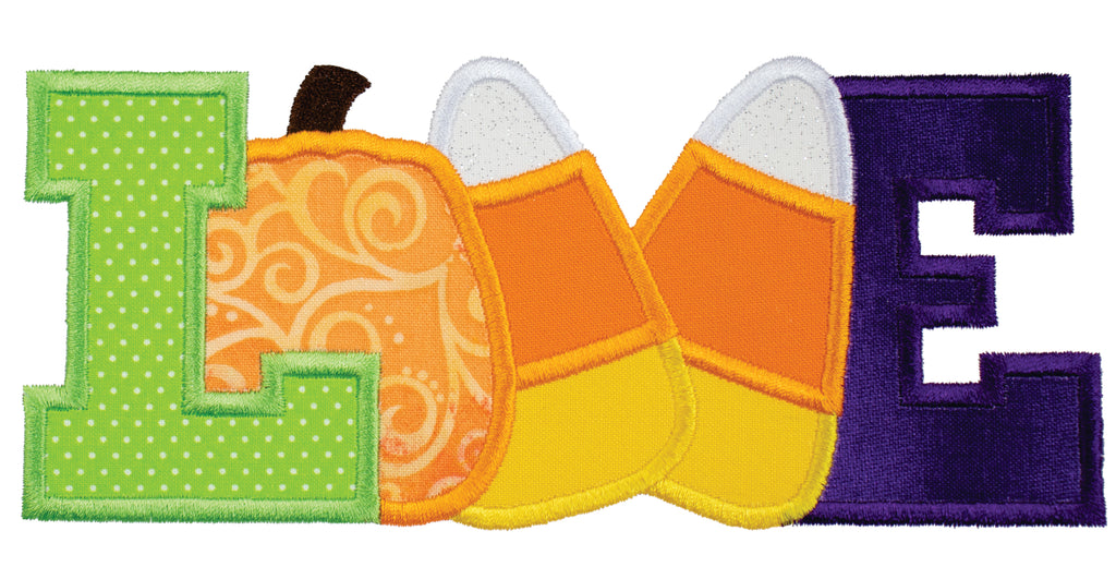 Fall Love Pumpkin Candy Corn Patch - Sew Lucky Embroidery