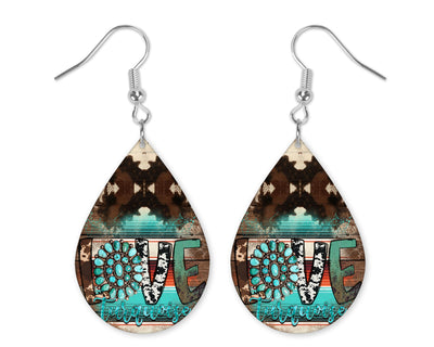 Love Turquoise Teardrop Earrings