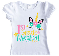 Back to School Magical Unicorn Shirt - Sew Lucky Embroidery