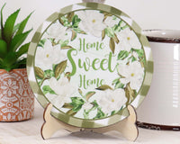 Magnolia Home Sweet Home Tier Tray Sign and Stand - Sew Lucky Embroidery