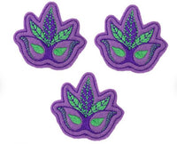 Mardi Gras Mask Felties Uncut (set of 3) - Sew Lucky Embroidery