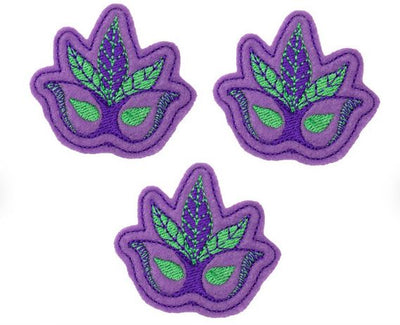 Mardi Gras Mask Felties Uncut (set of 3)