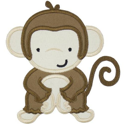 Little Monkey Sew or Iron on Embroidered Patch