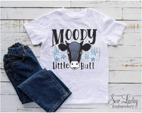 Moody Little Bull Boys Shirt - Sew Lucky Embroidery